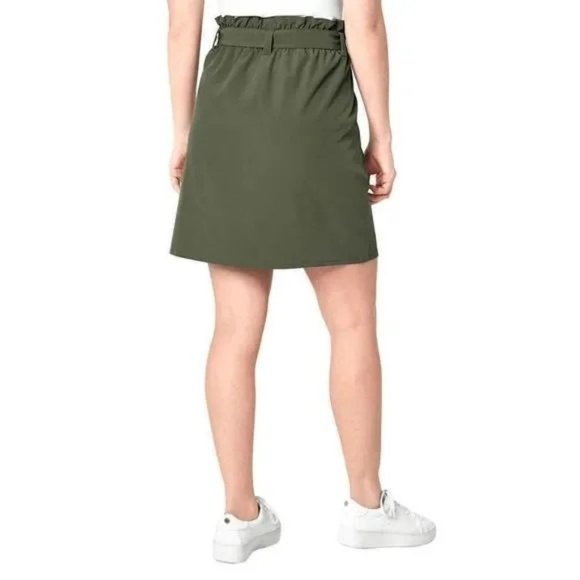 MONDETTA High Waisted Stretch Woven Skirt - Dusty Olive - NWT - Picture 2 of 3